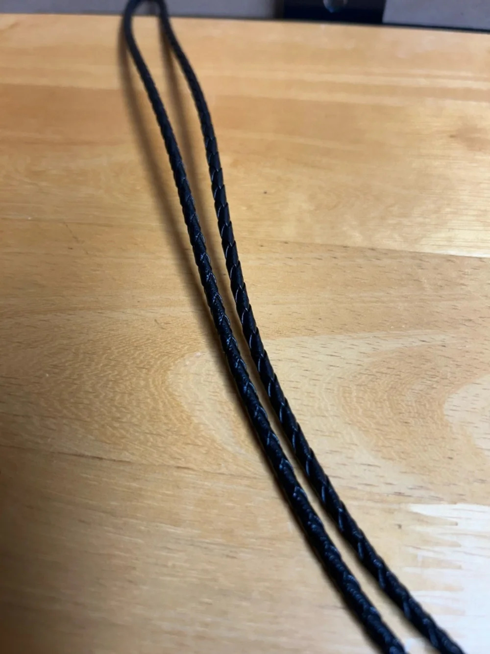 Braided Leather Bolo Tie w/‎ Wrapped Picasso Marble Stone